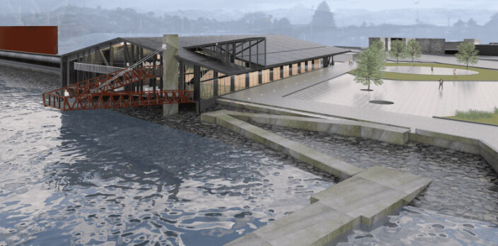 Imagen virtual del futuro Terminal Internacional de Pasajeros. Imagen virtual del futuro Terminal Internacional de Pasajeros.