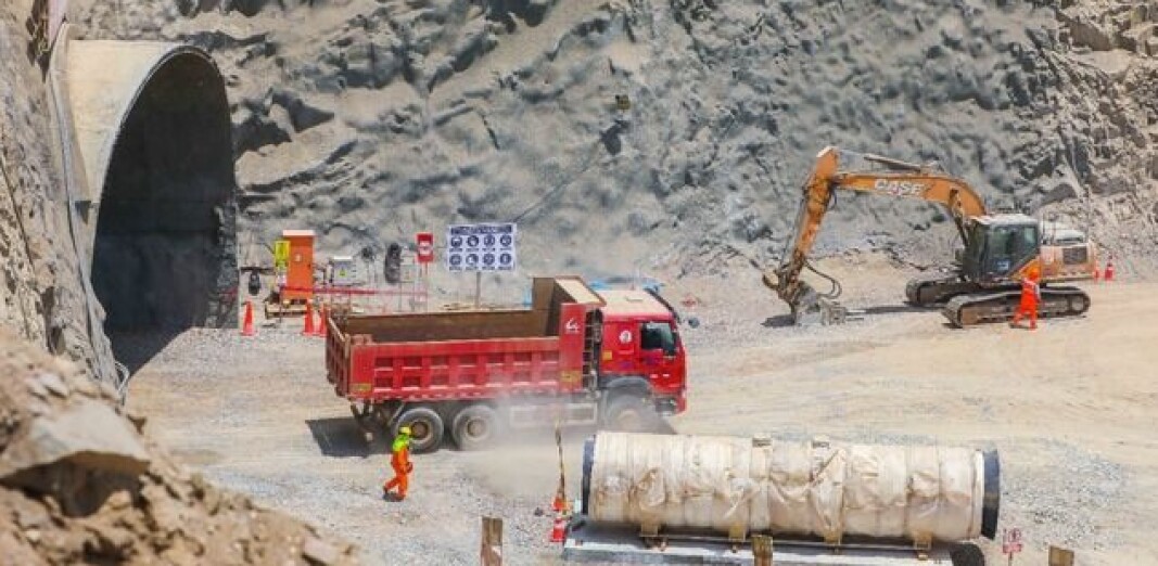 Los trabajos para el futuro puerto de Chancay incluyen un túnel de 1.8 kilómetros. Los trabajos para el futuro puerto de Chancay incluyen un túnel de 1.8 kilómetros.