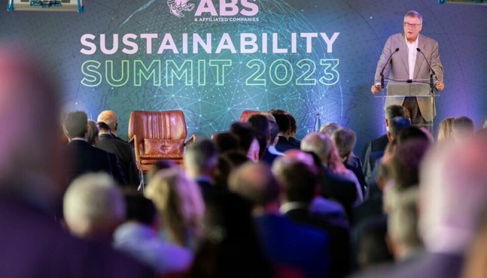 El Presidente y Director Ejecutivo de ABS, Christopher J. Wiernicki, durante su discurso de apertura en la cuarta Cumbre de Sostenibilidad.