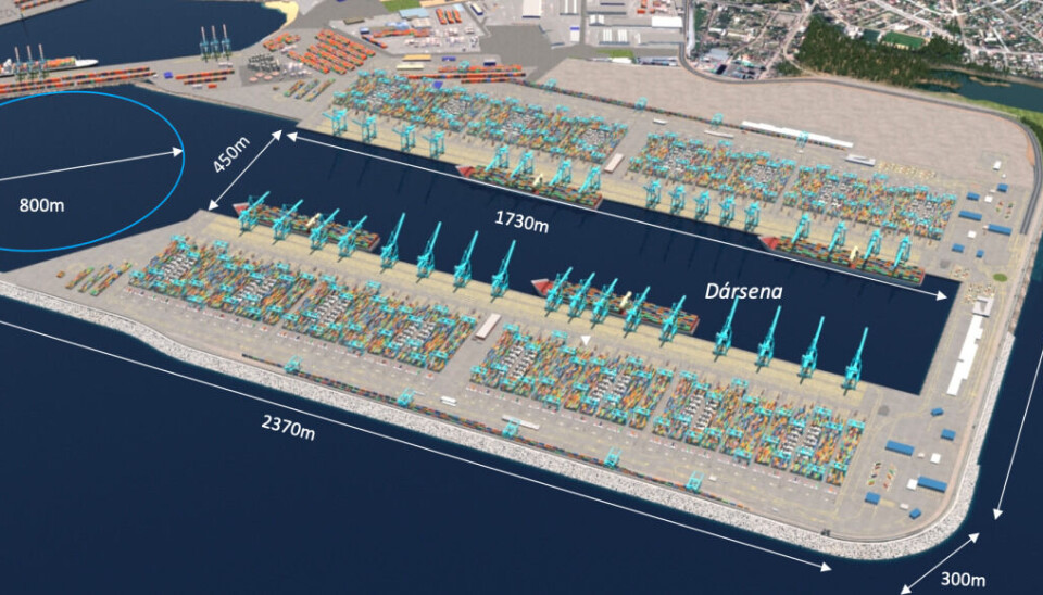 El puerto estará preparado para recibir naves portacontenedores de última generación.