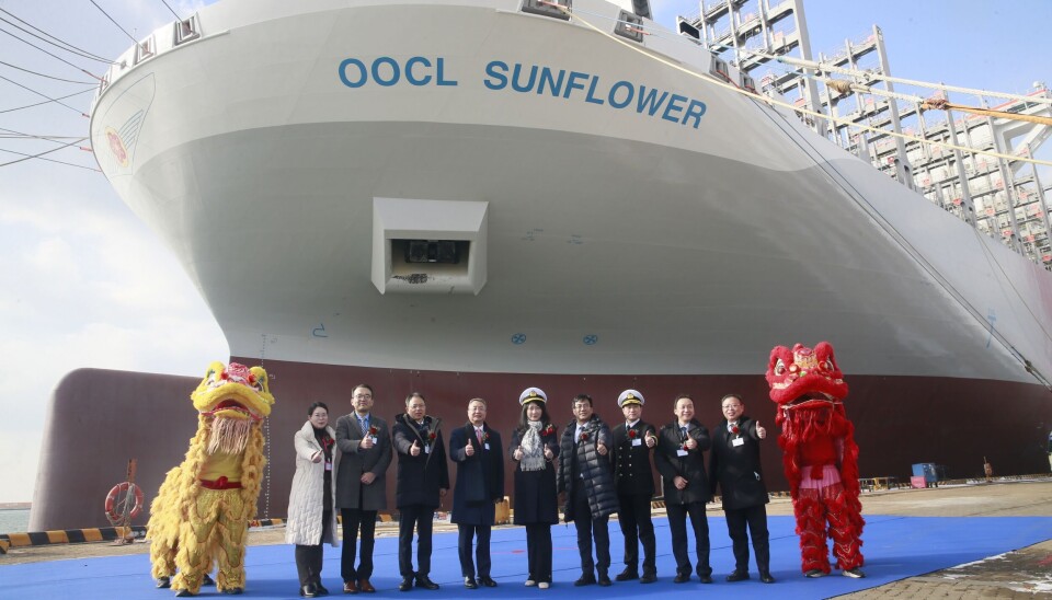 “OOCL Sunflower” es el tercer buque portacontenedores encargado por la compañía.