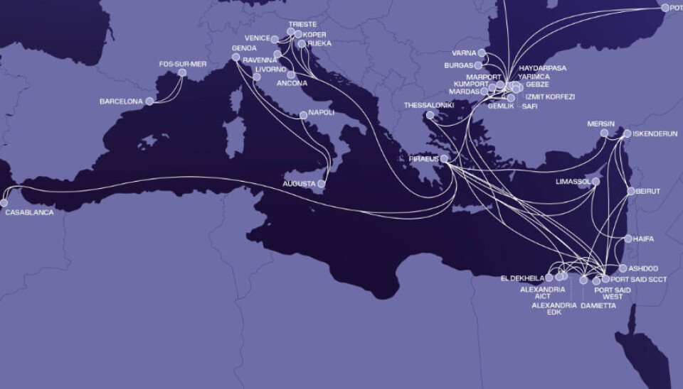 La flota en el Mediterráneo incluye ahora 20 buques portacontenedores.