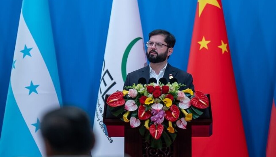Gabriel Boric, presidente de la República, durante su exposición.