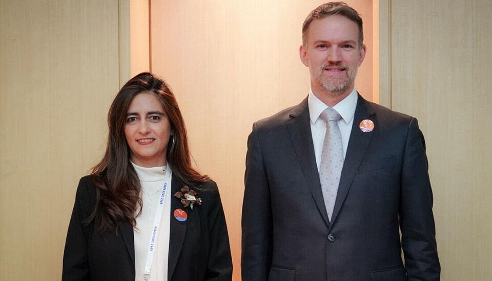 Claudia Sanhueza y Jamieson Greer tras la reunión en Corea del Sur,